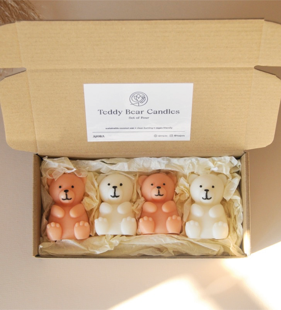 Teddy Bear Candles - Set of 2 – craftoriumshop